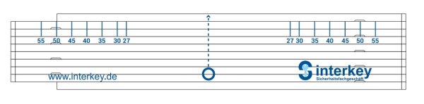 1 Meter Kunststoff-Zollstock mit Interkey Aufdruck